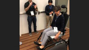 Missy demonstrating dynamic seating components
