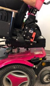 DRBi pivot point on a wheelchair