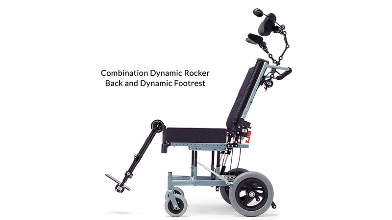 Seating Dynamics Combined Dynamic Back Foot Components for Wheelchair Movement