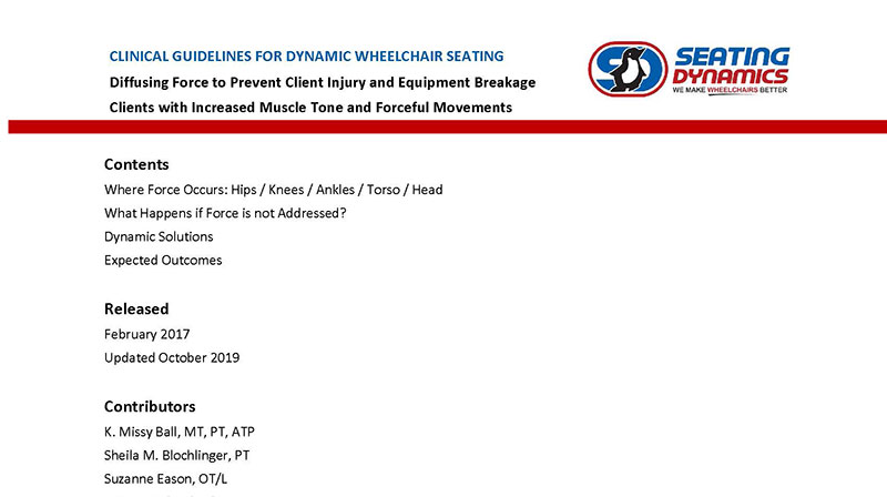 Seating Dynamics Clinical Guidelines PDF Cover