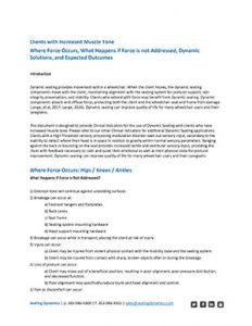 Seating Dynamics Clinical Indicators PDF