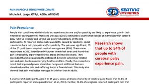 Seating Dynamics Pain in People Using Wheelchairs