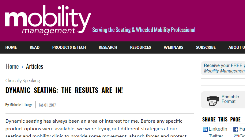 Dynamic Seating: The Results Are In! Article Screenshot