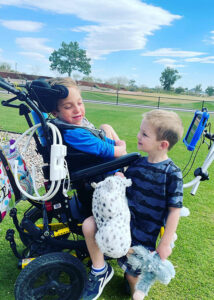 seating dynamics blog colton outside with brother DRBi