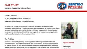 seating dynamics case study lochlann supporting extensor tone