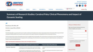 seating dynamics blog summary of research cerebral palsy