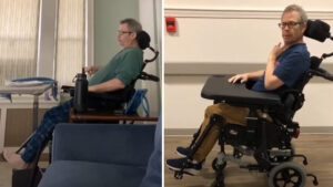 seating dynamic video huntington's disease and dynamic footrest movement